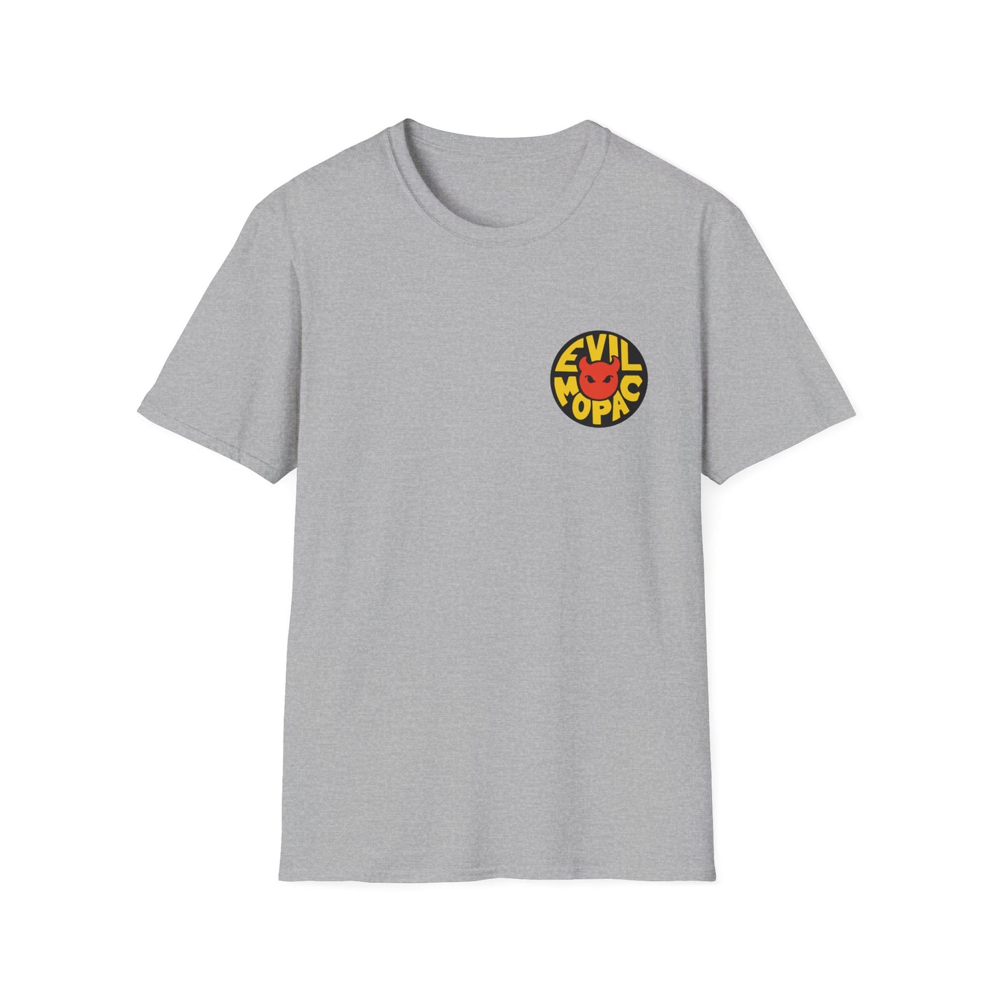 Evil MoPac Unisex Softstyle T-Shirt, Design #3