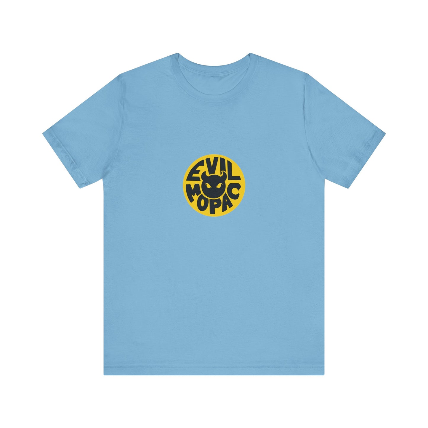 Evil MoPac Unisex Jersey Short Sleeve T-shirt, Design #1