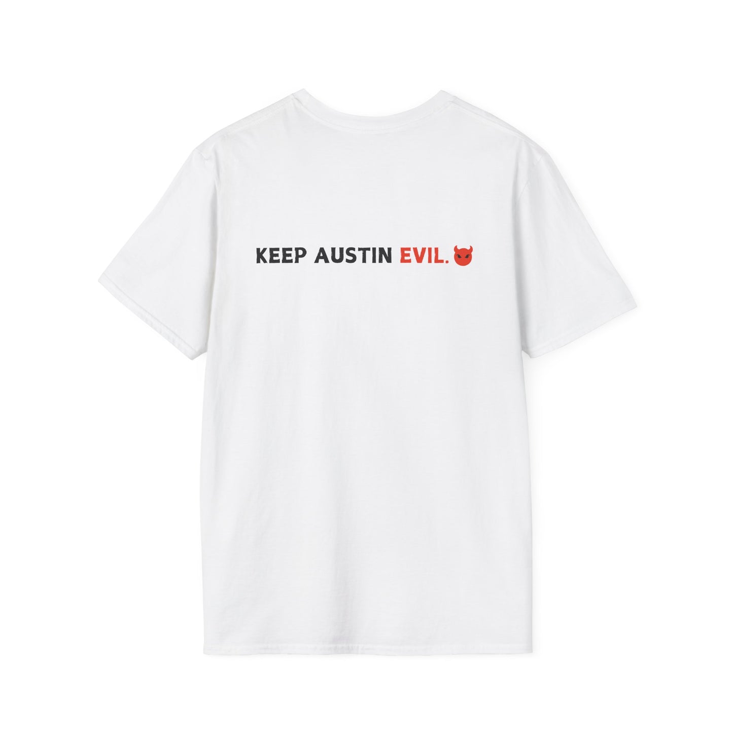 Evil MoPac Unisex Softstyle T-Shirt, Design #3