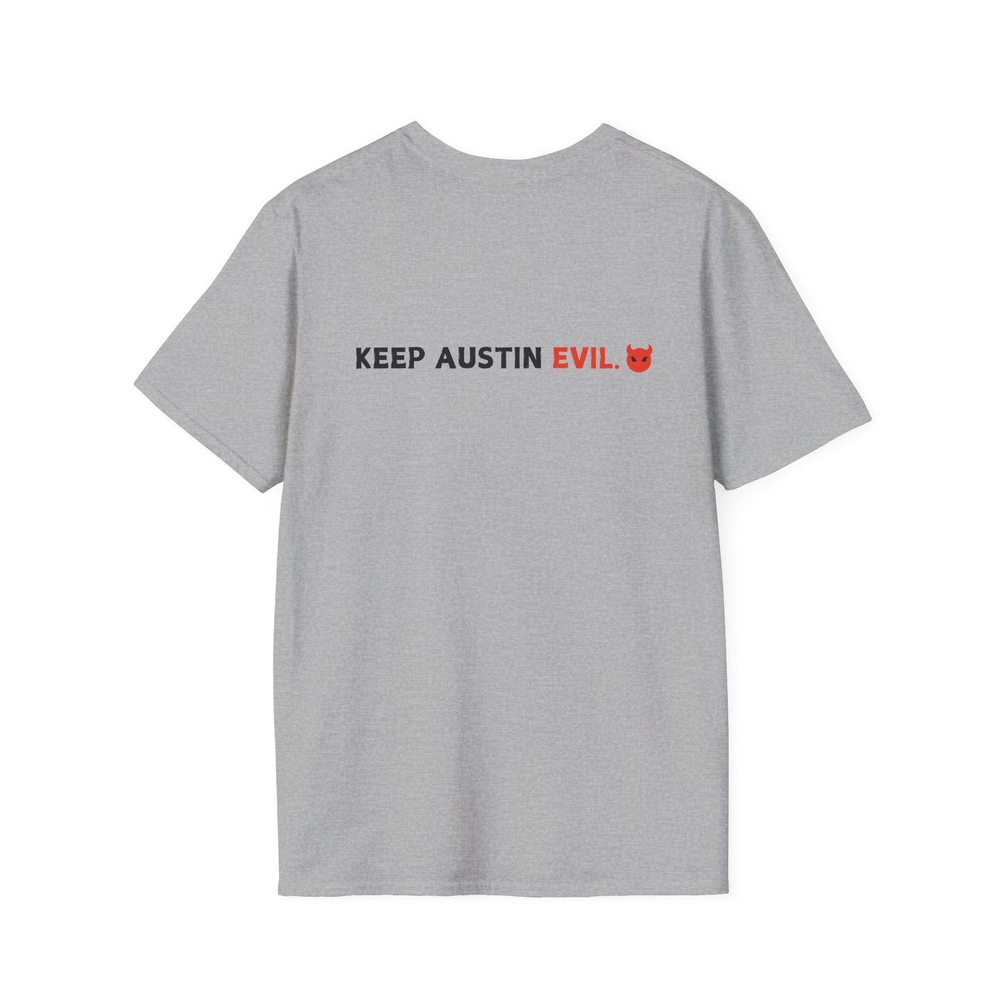 Evil MoPac Unisex Softstyle T-Shirt, Design #2