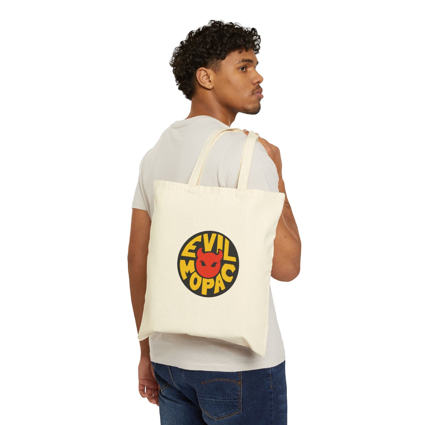 Evil MoPac Cotton Canvas Tote Bag