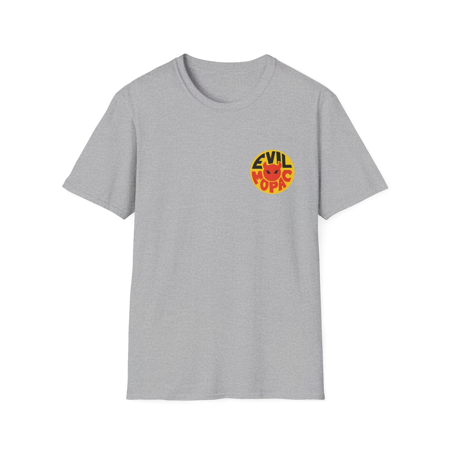 Evil MoPac Unisex Softstyle T-Shirt, Design #2
