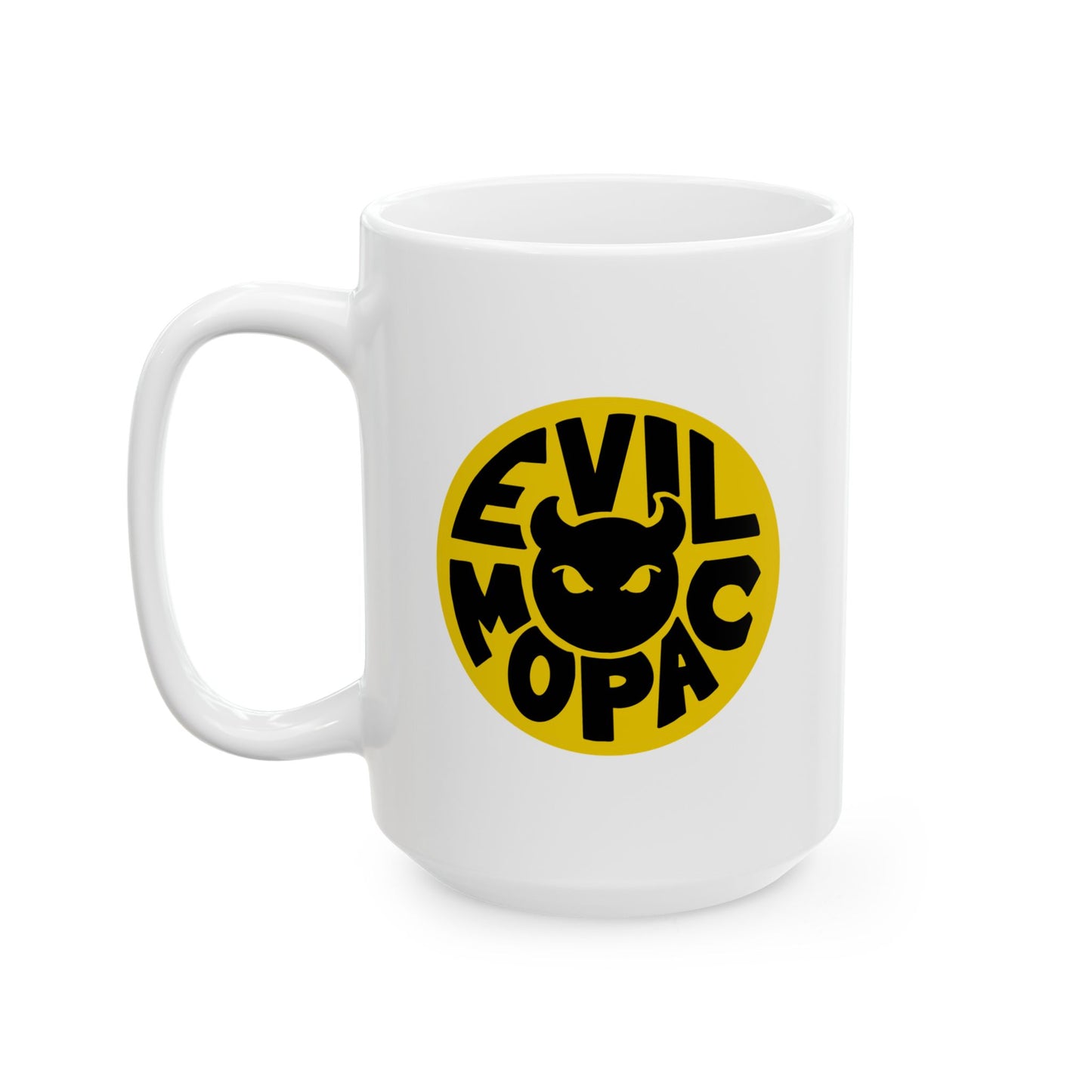 Evil MoPac Ceramic Mug, (11oz, 15oz), Design #1
