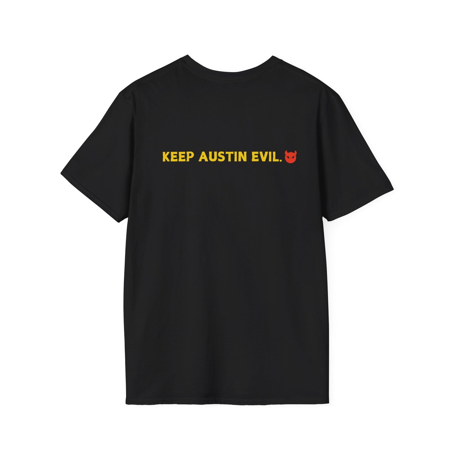 Evil MoPac Unisex Softstyle T-Shirt, Design #3