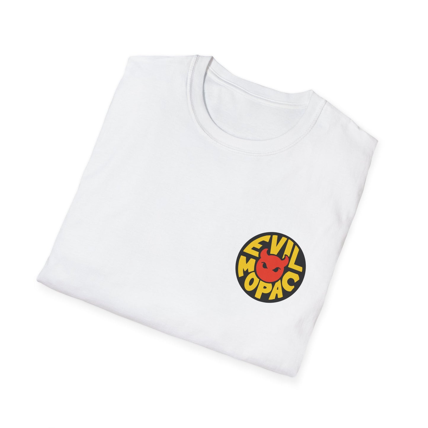 Evil MoPac Unisex Softstyle T-Shirt, Design #3