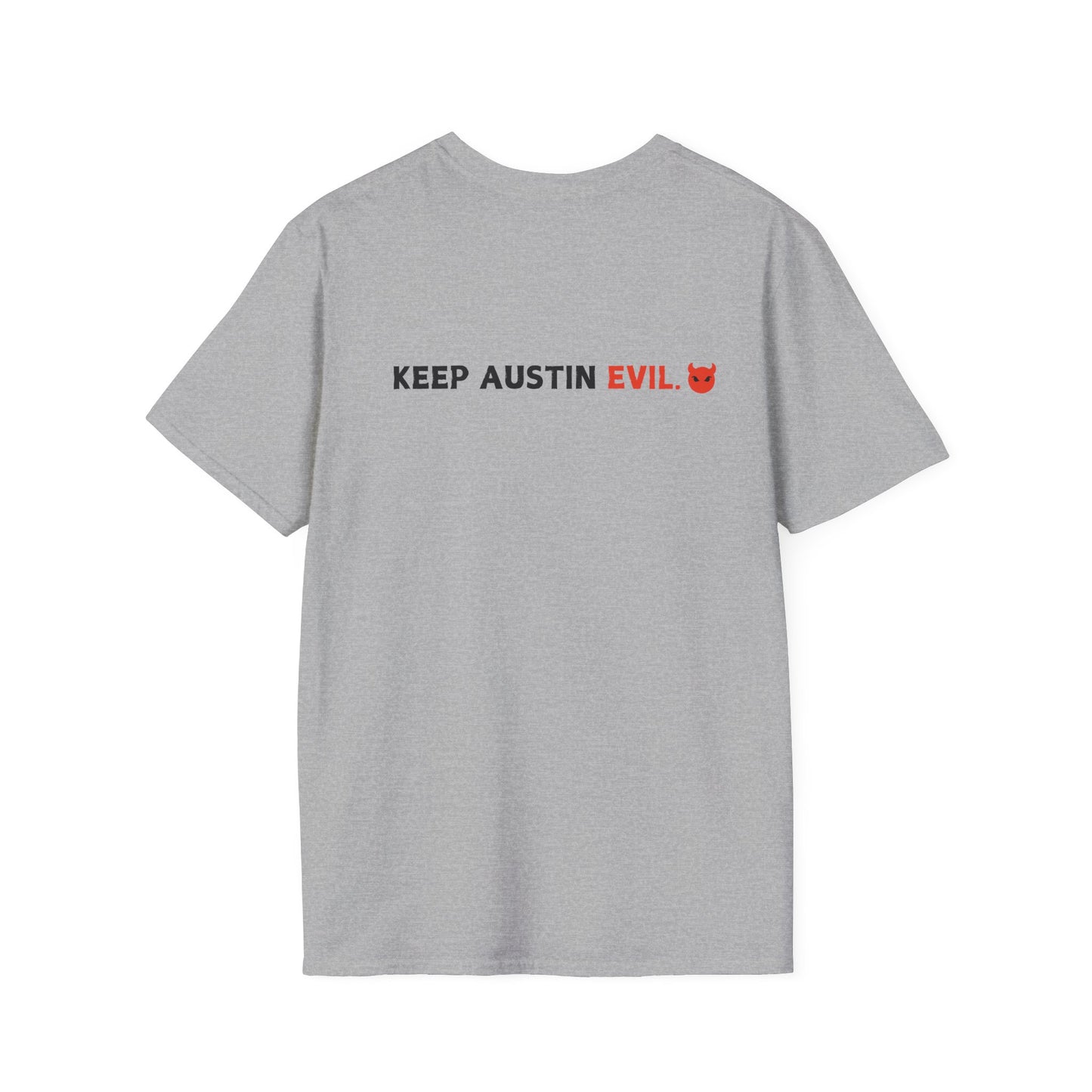 Evil MoPac Unisex Softstyle T-Shirt, Design #1