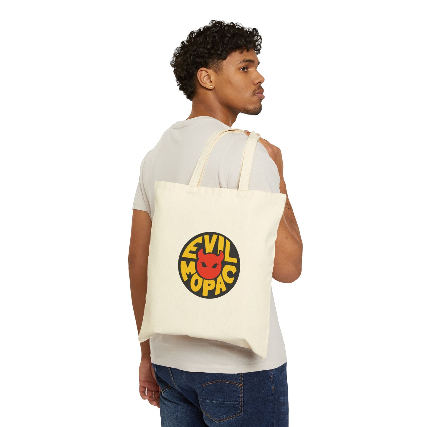 Evil MoPac Cotton Canvas Tote Bag