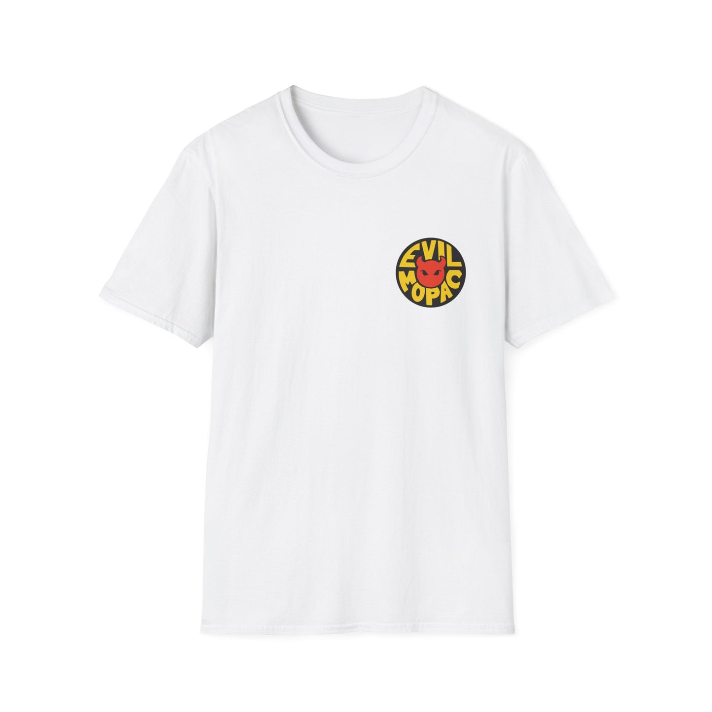 Evil MoPac Unisex Softstyle T-Shirt, Design #3