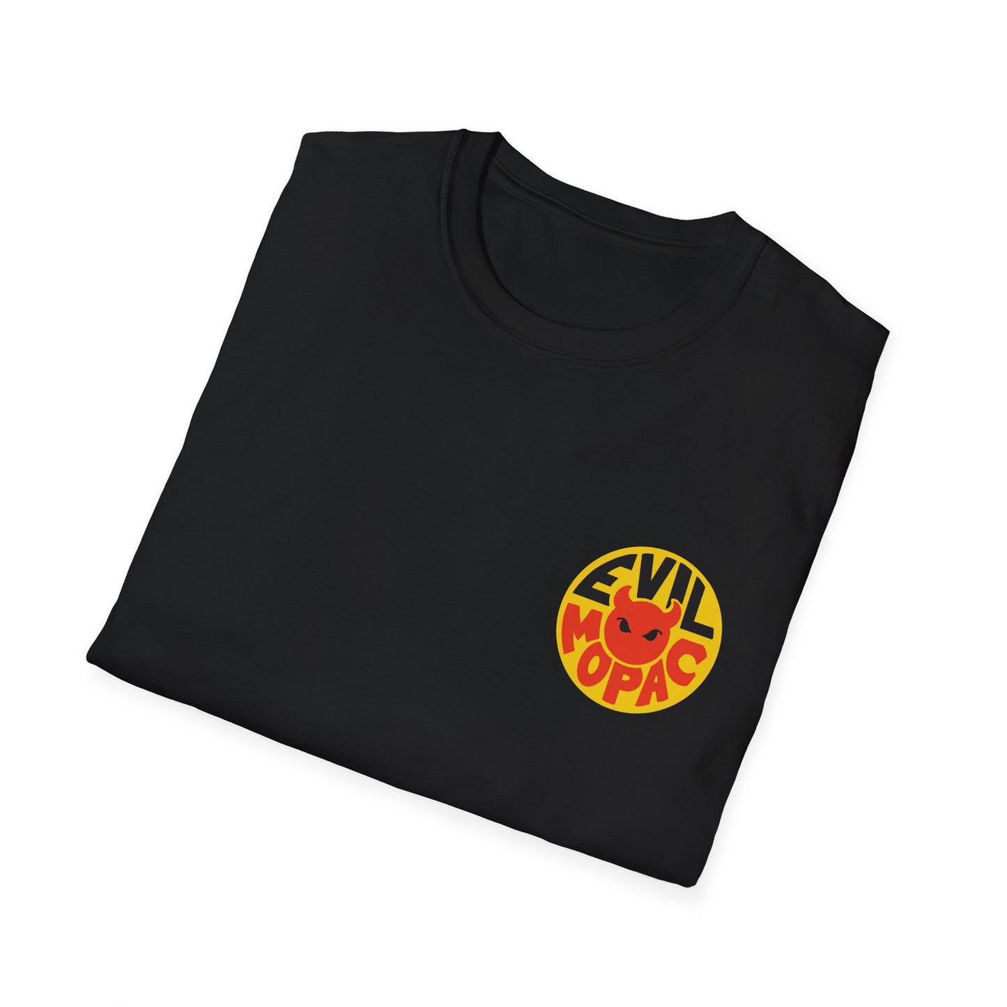 Evil MoPac Unisex Softstyle T-Shirt, Design #2