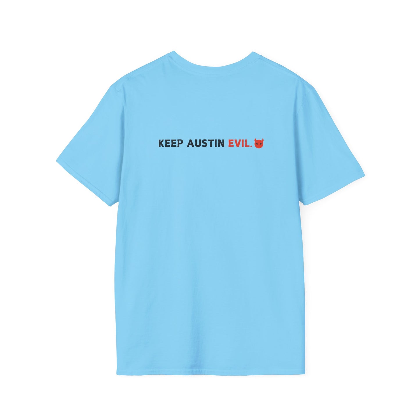 Evil MoPac Unisex Softstyle T-Shirt, Design #1