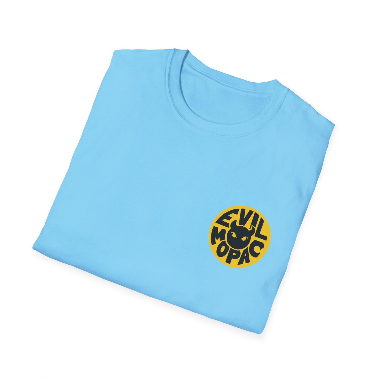 Evil MoPac Unisex Softstyle T-Shirt, Design #1