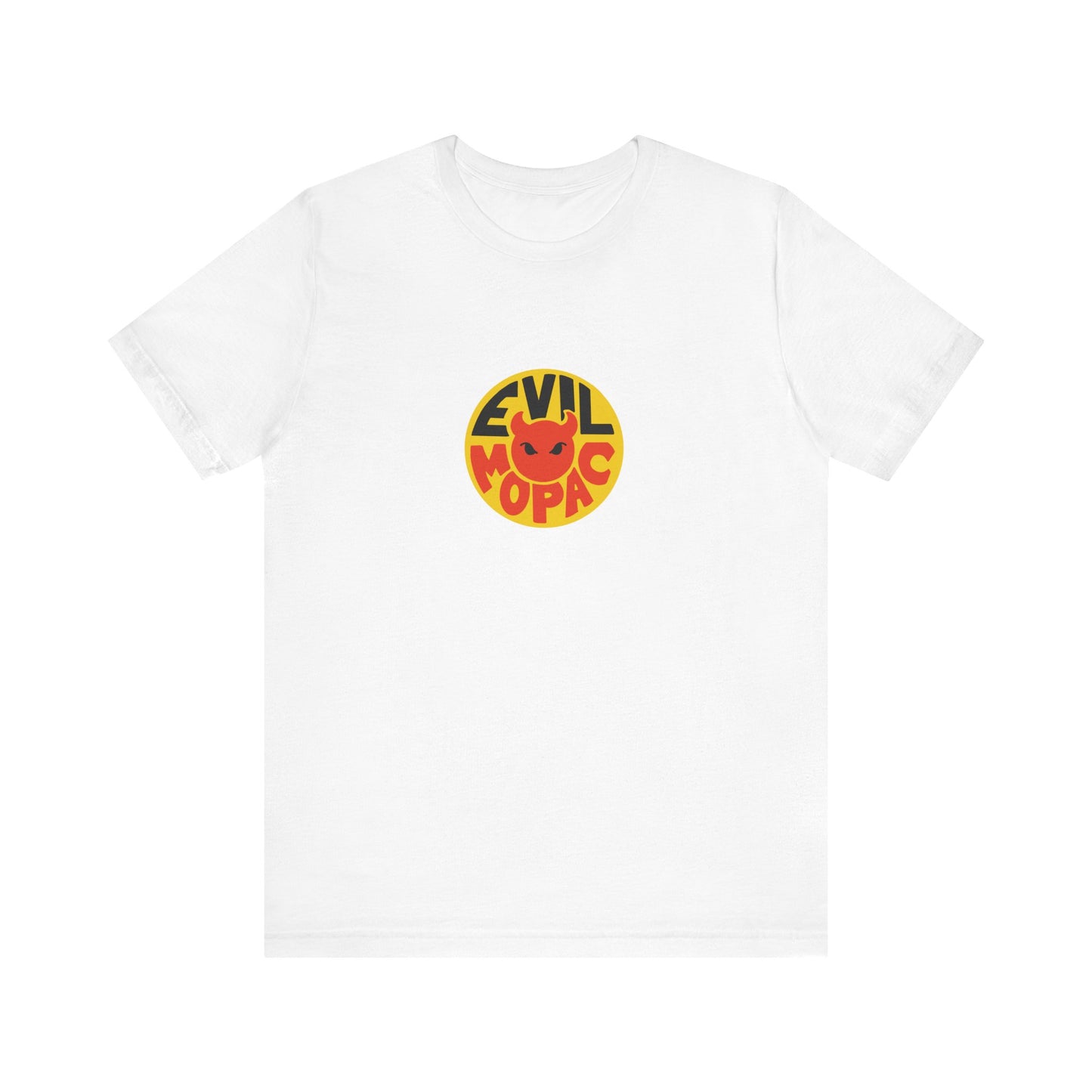 Evil MoPac Unisex Jersey Short Sleeve T-Shirt, Design #2