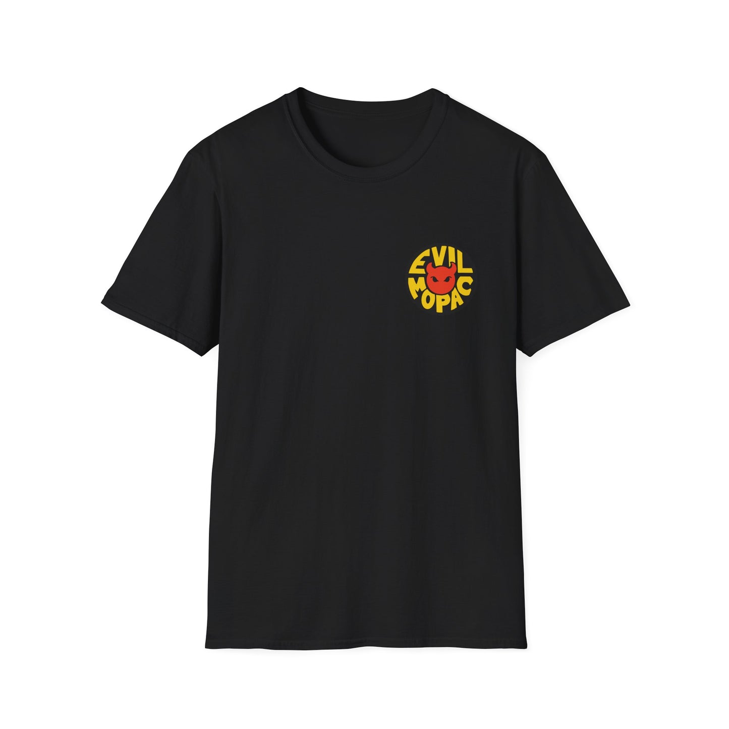 Evil MoPac Unisex Softstyle T-Shirt, Design #3