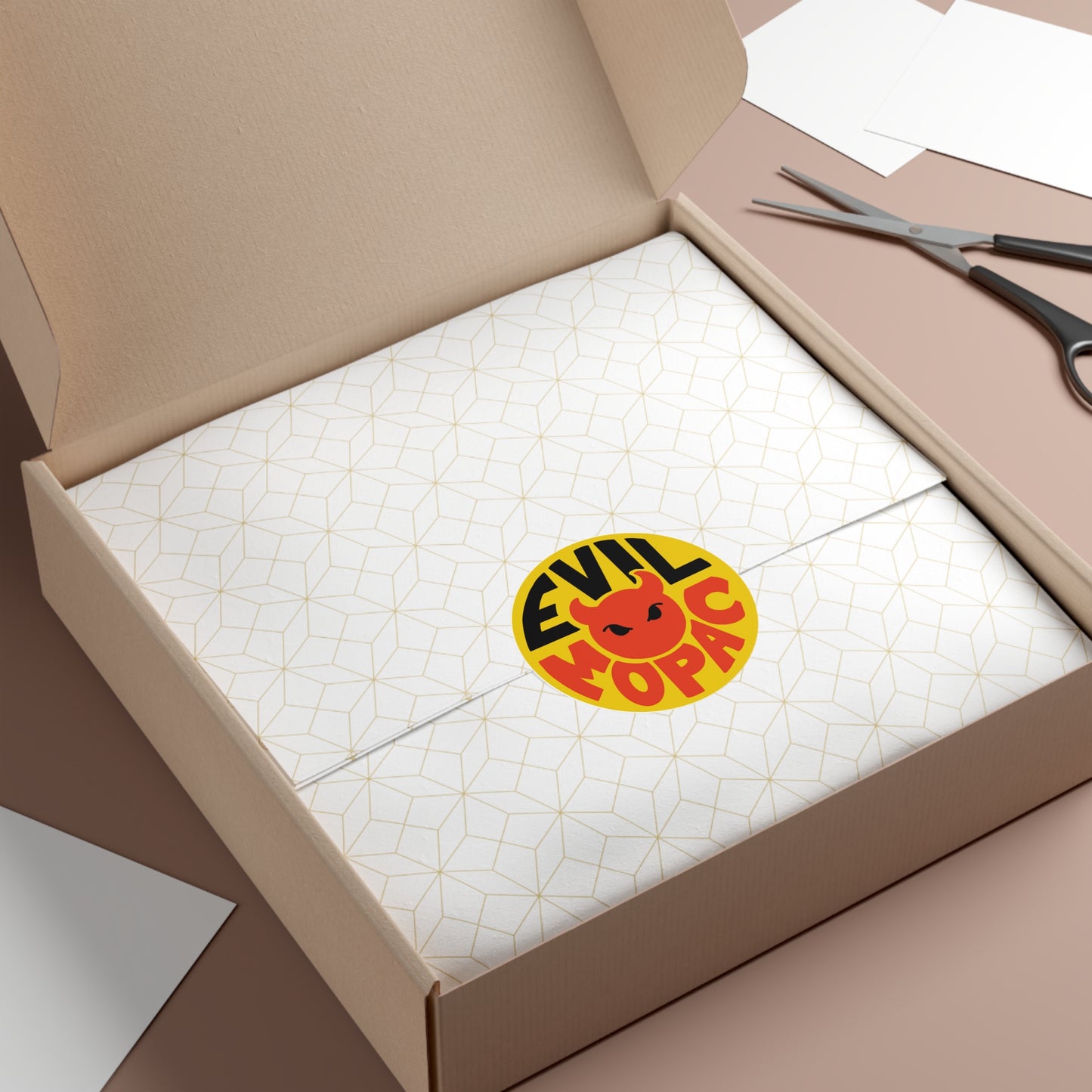 Evil MoPac Round Vinyl Stickers, Design #2
