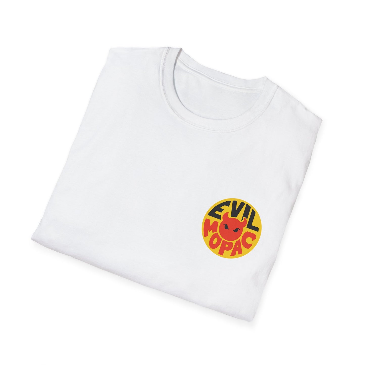 Evil MoPac Unisex Softstyle T-Shirt, Design #2